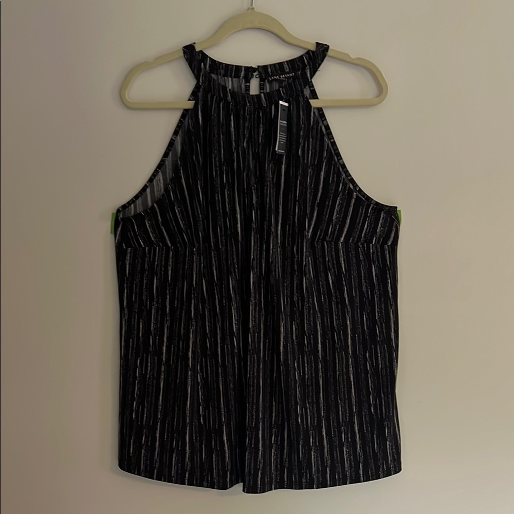 Black and White Striped Women's Top